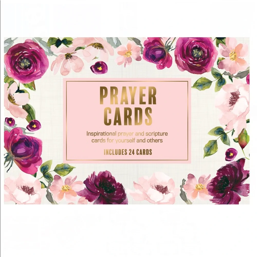 Christian Floral Prayer Cards, 2 Sets (20 ct ea)